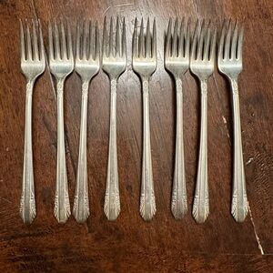 Rogers & Bros silver plated Rosalind Salad Fork Set